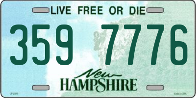 NH license plate 3597776