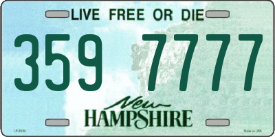 NH license plate 3597777