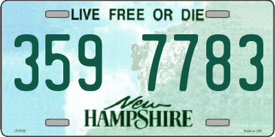 NH license plate 3597783