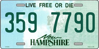 NH license plate 3597790