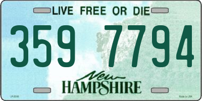 NH license plate 3597794