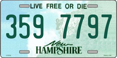 NH license plate 3597797