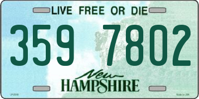 NH license plate 3597802