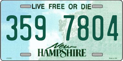 NH license plate 3597804