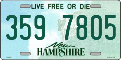NH license plate 3597805