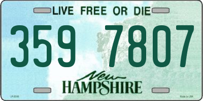 NH license plate 3597807