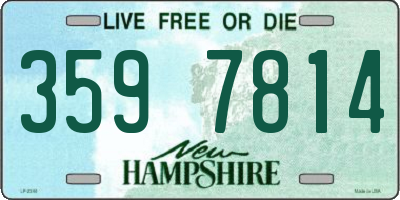 NH license plate 3597814