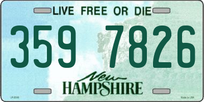 NH license plate 3597826