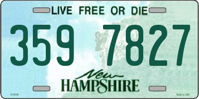 NH license plate 3597827