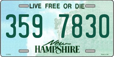 NH license plate 3597830