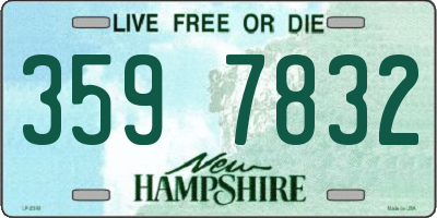 NH license plate 3597832