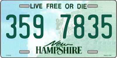 NH license plate 3597835