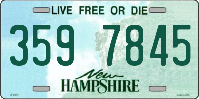 NH license plate 3597845