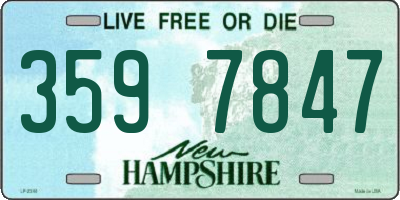 NH license plate 3597847