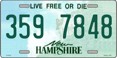 NH license plate 3597848