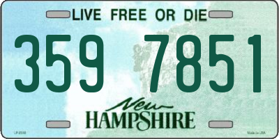 NH license plate 3597851