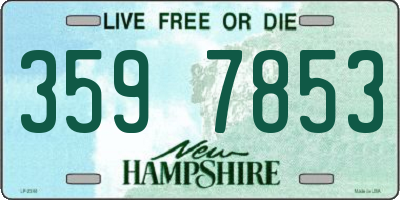 NH license plate 3597853