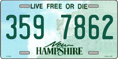 NH license plate 3597862