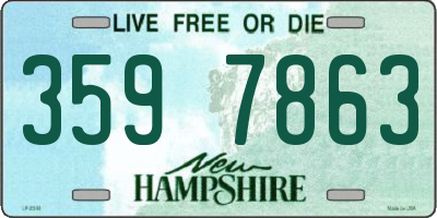 NH license plate 3597863