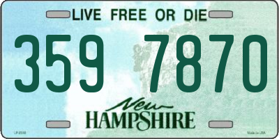 NH license plate 3597870