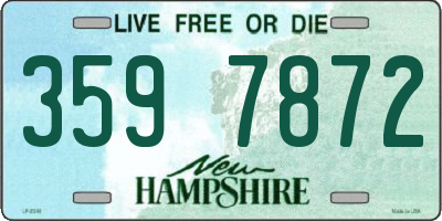 NH license plate 3597872