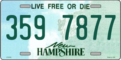 NH license plate 3597877