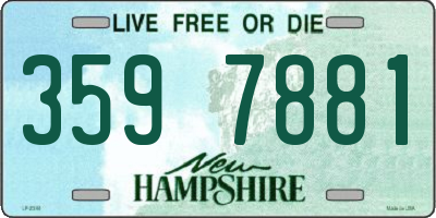 NH license plate 3597881