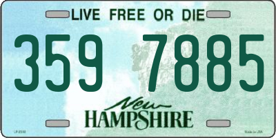 NH license plate 3597885