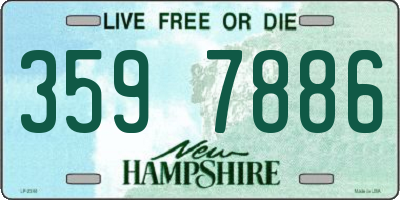 NH license plate 3597886