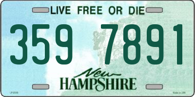 NH license plate 3597891