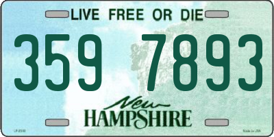 NH license plate 3597893