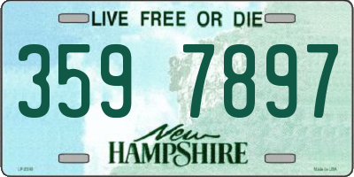 NH license plate 3597897