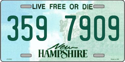 NH license plate 3597909