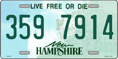 NH license plate 3597914