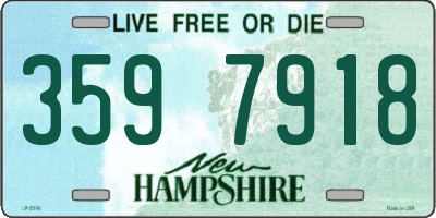 NH license plate 3597918