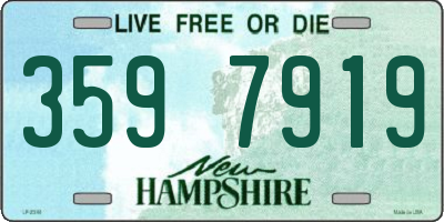 NH license plate 3597919