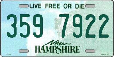 NH license plate 3597922