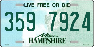 NH license plate 3597924