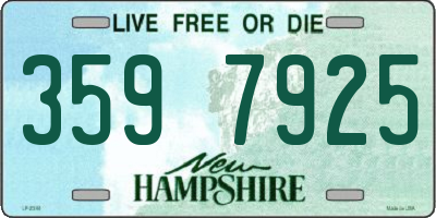 NH license plate 3597925