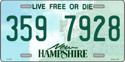 NH license plate 3597928