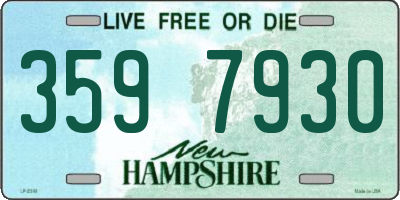 NH license plate 3597930