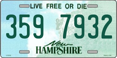 NH license plate 3597932