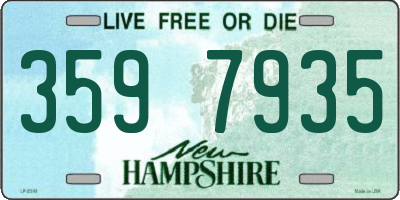 NH license plate 3597935