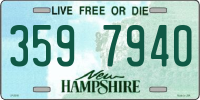 NH license plate 3597940