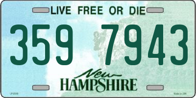 NH license plate 3597943