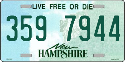 NH license plate 3597944