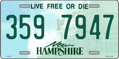 NH license plate 3597947