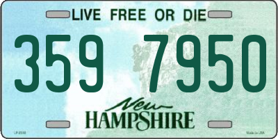 NH license plate 3597950