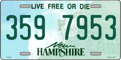 NH license plate 3597953