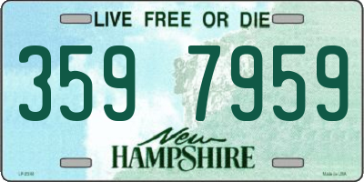 NH license plate 3597959